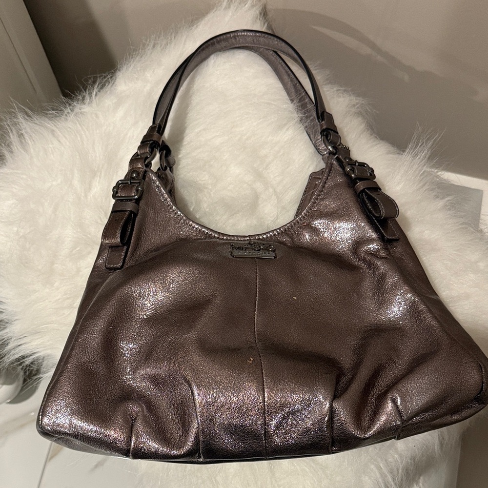 Coach Shimmering Chocolate Shoulder Bag